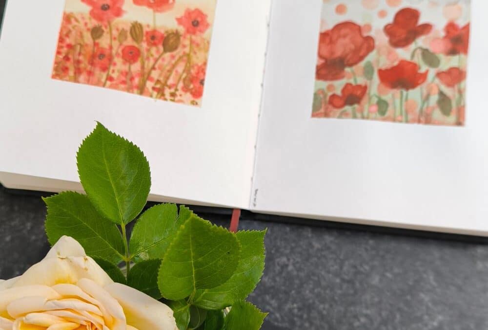Mohnblumen Aquarell malen: Zwei Versionen – klassisch und expressiv im Vergleich